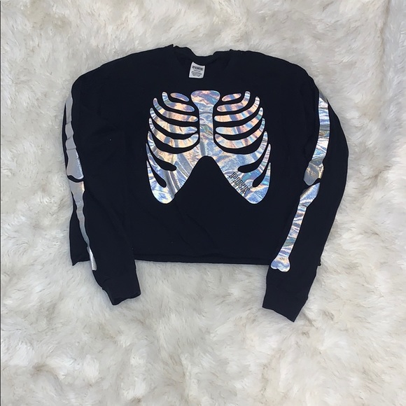 PINK Victoria's Secret Tops - Victoria’s Secret PINK Skeleton Top 💀